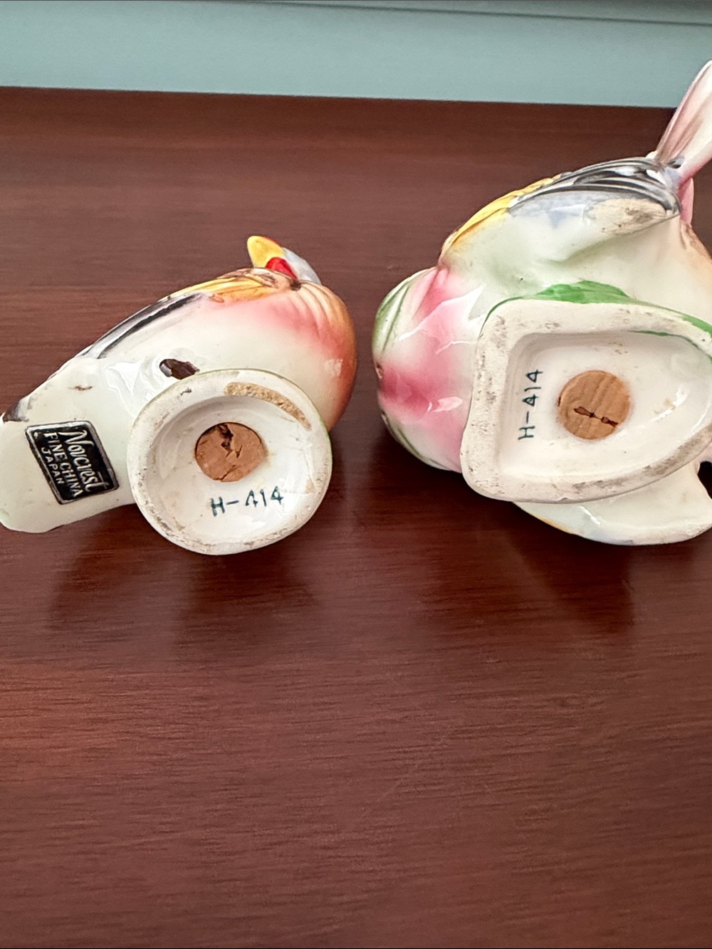 Vintage Norcrest Fine China Turkey Salt & Pepper Shakers - Picture 2 of 3
